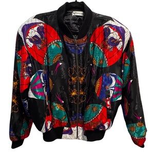 Vintage Baroque Women’s Bomber Jacket, size XL, Super Colorful, YKK zipper